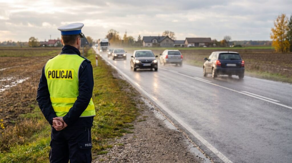 Driftował przed radiowozem w centrum Ostrowa. Stracił prawo jazdy na trzy miesiące